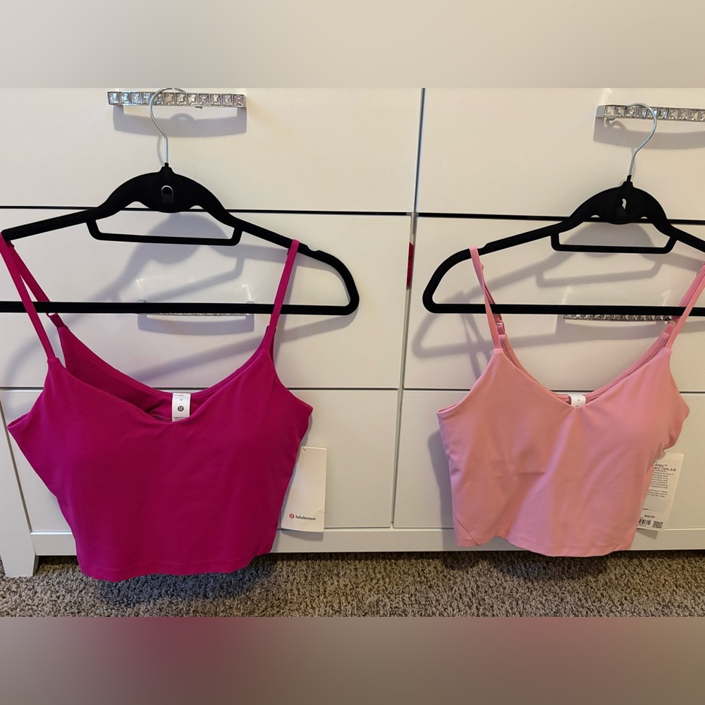 Lululemon Align Cropped Cami Tank Top Light Support A/B Cup x 2